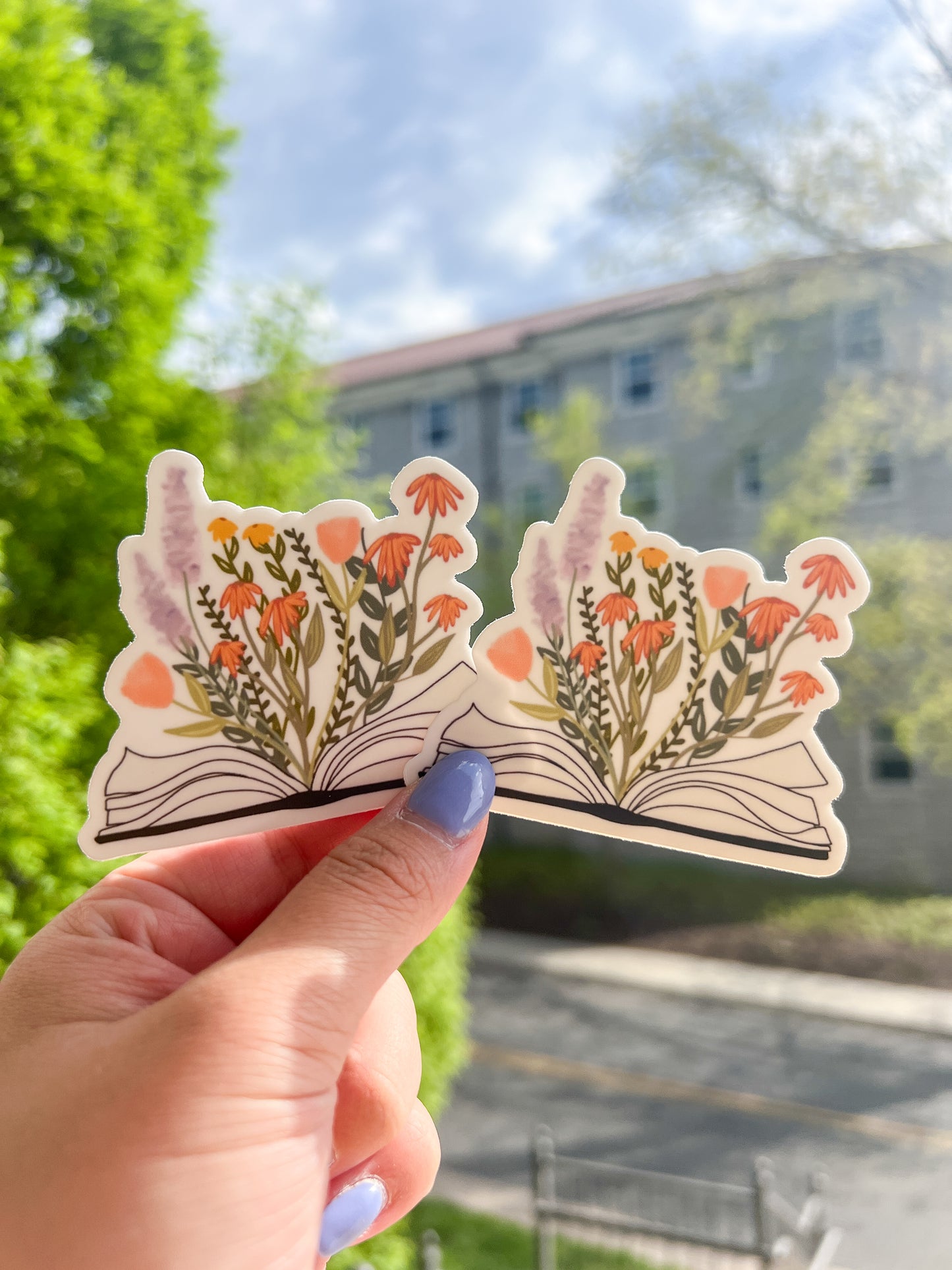 Flower Book Sticker