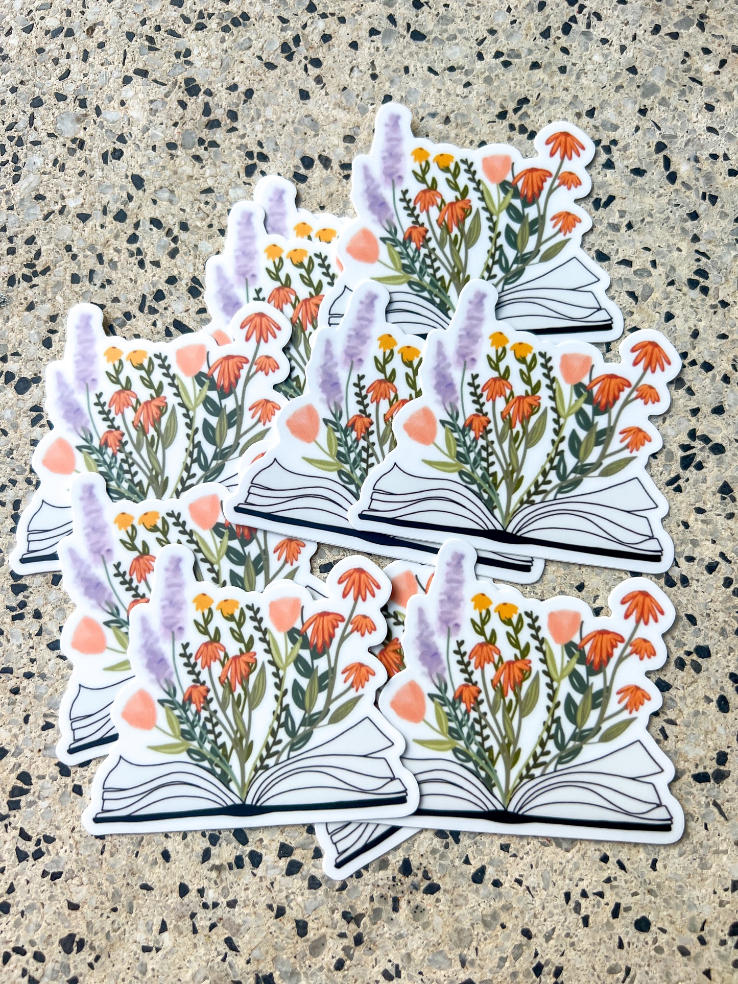 Flower Book Sticker