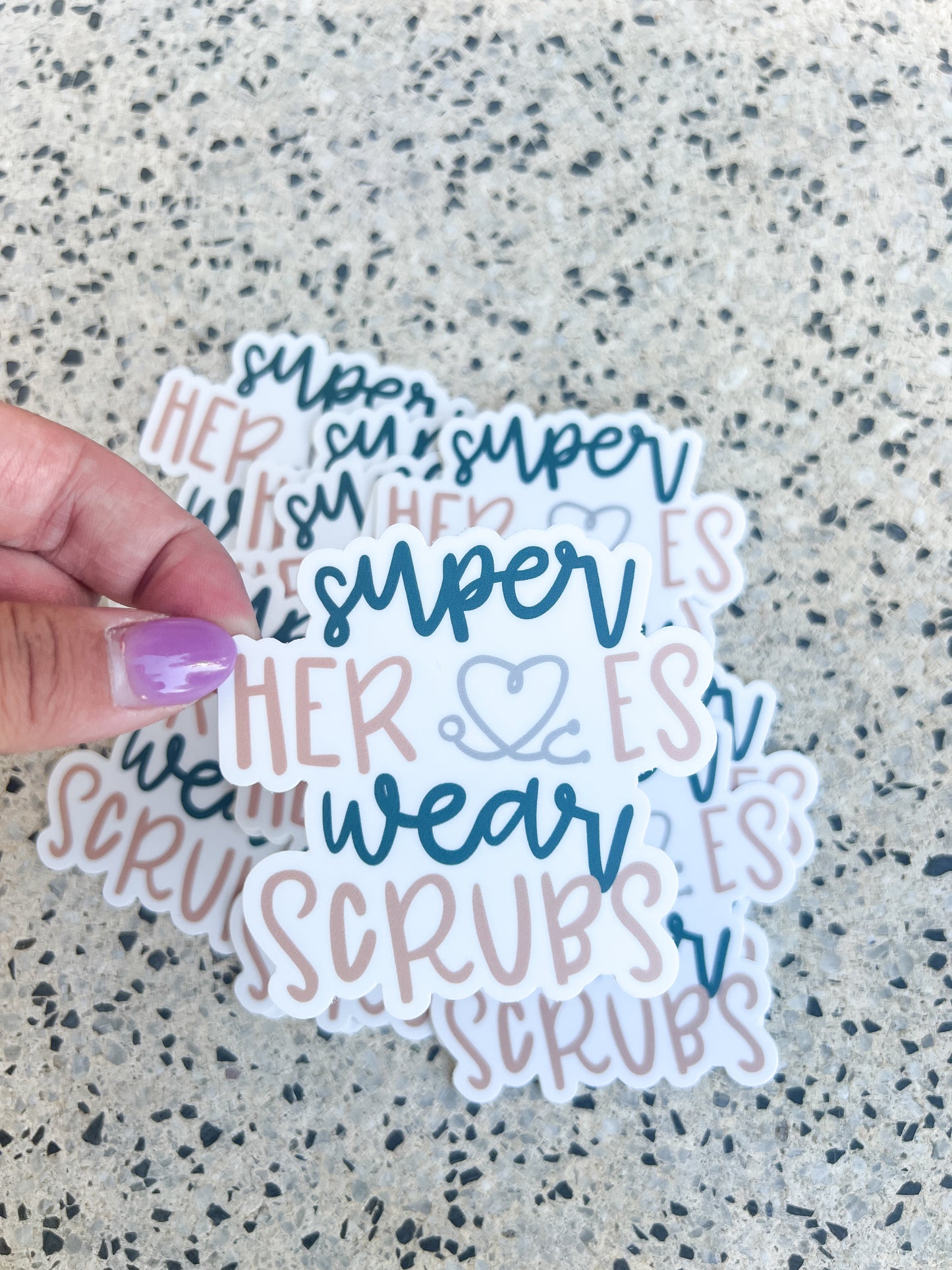 Super Heros Wear Scrubs Sticker