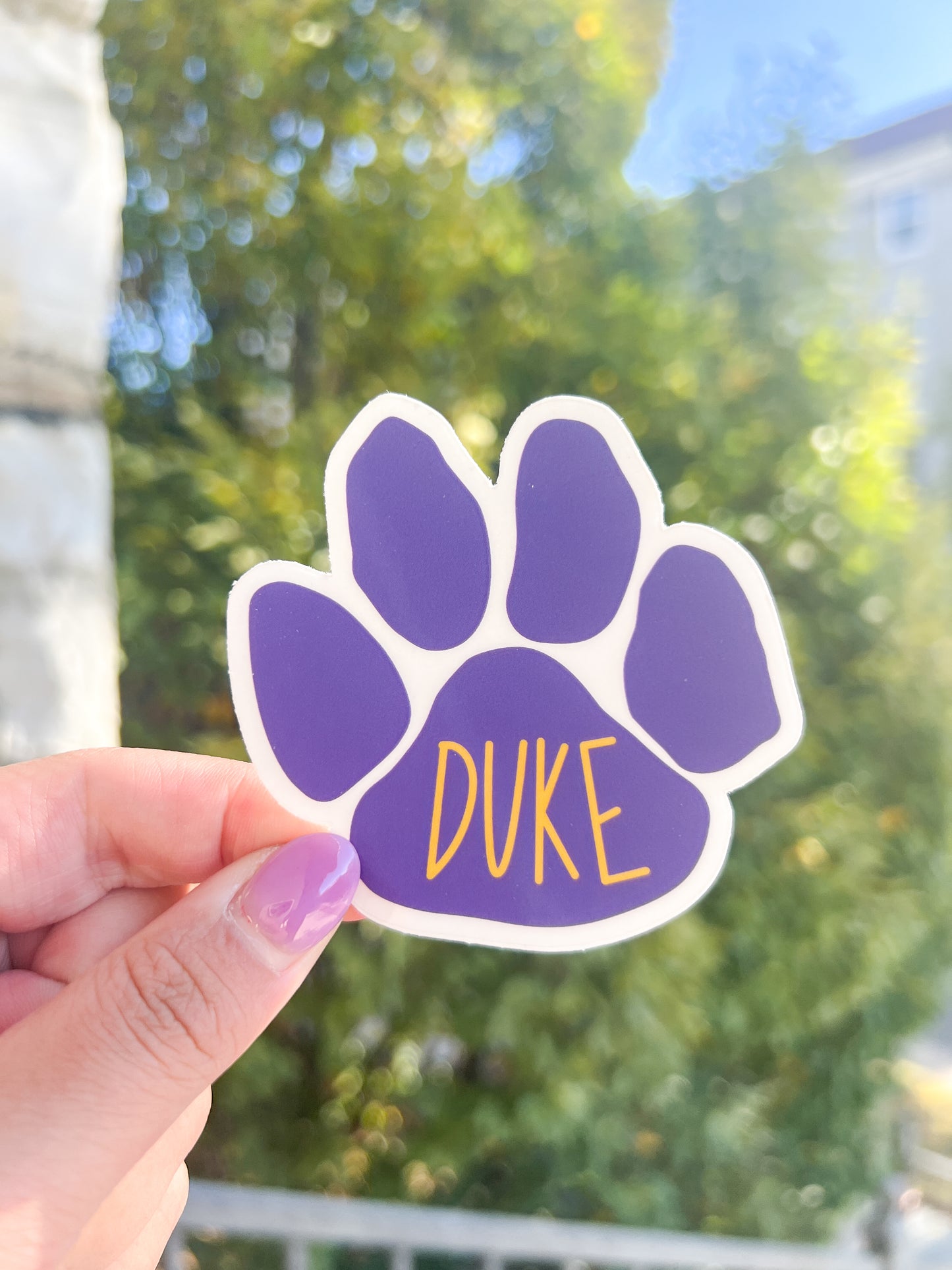 Dukes Paw Print Sticker