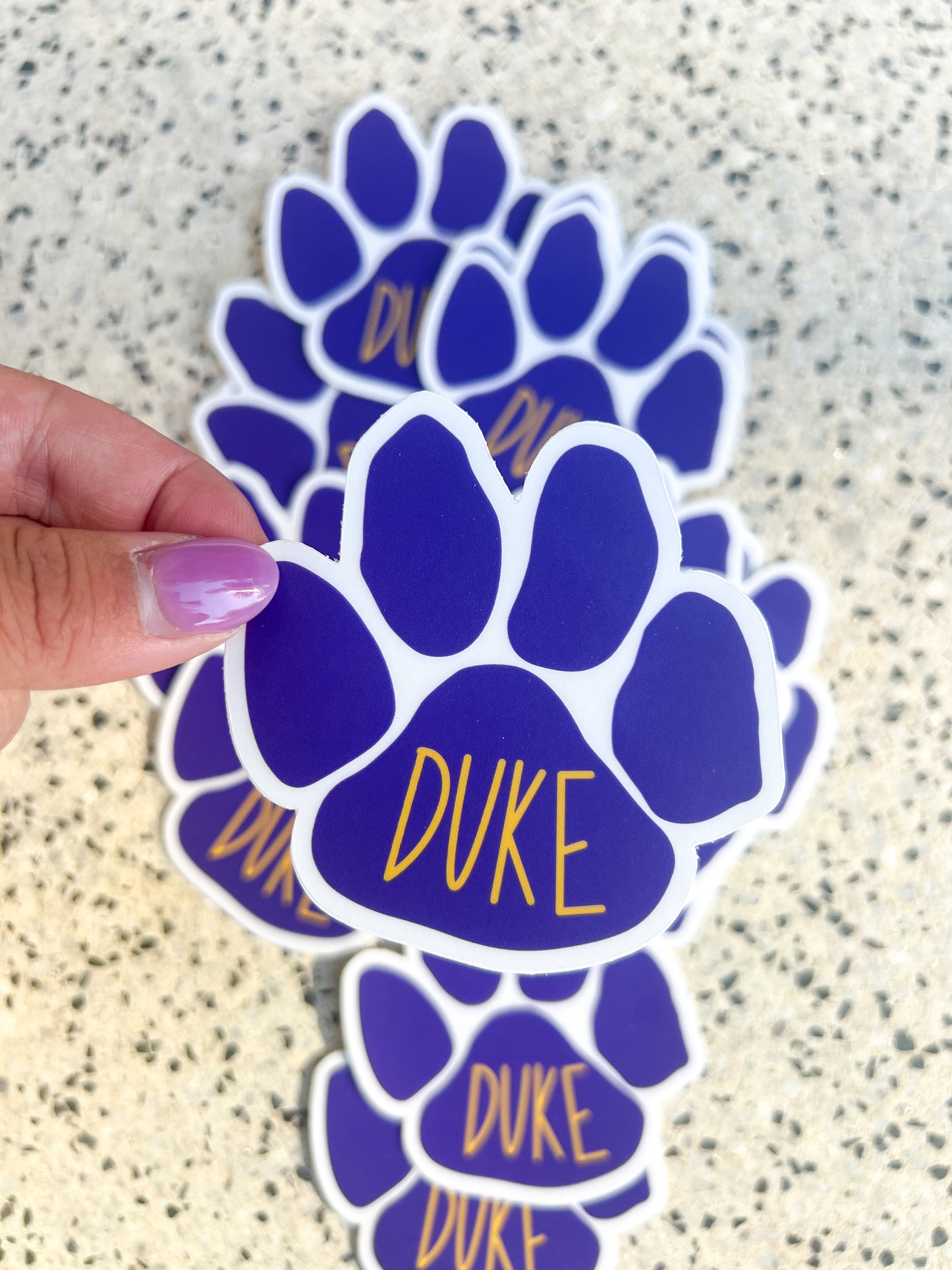 Dukes Paw Print Sticker