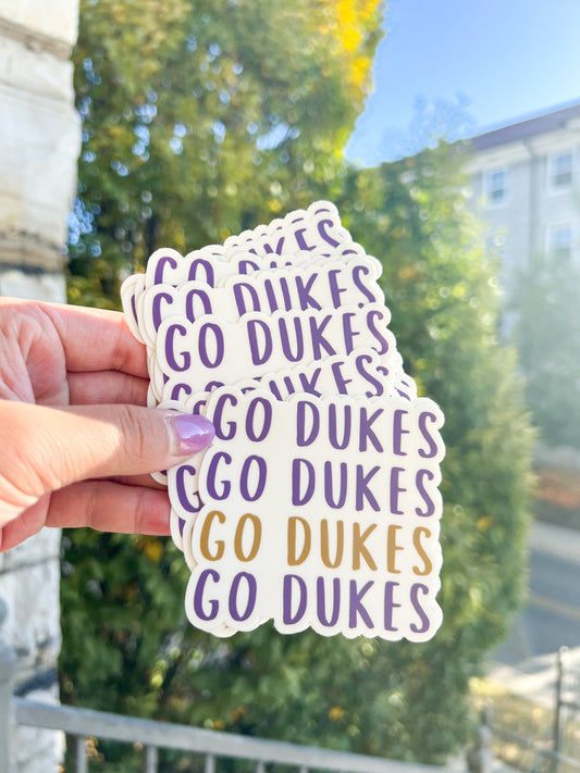 Go Dukes Sticker