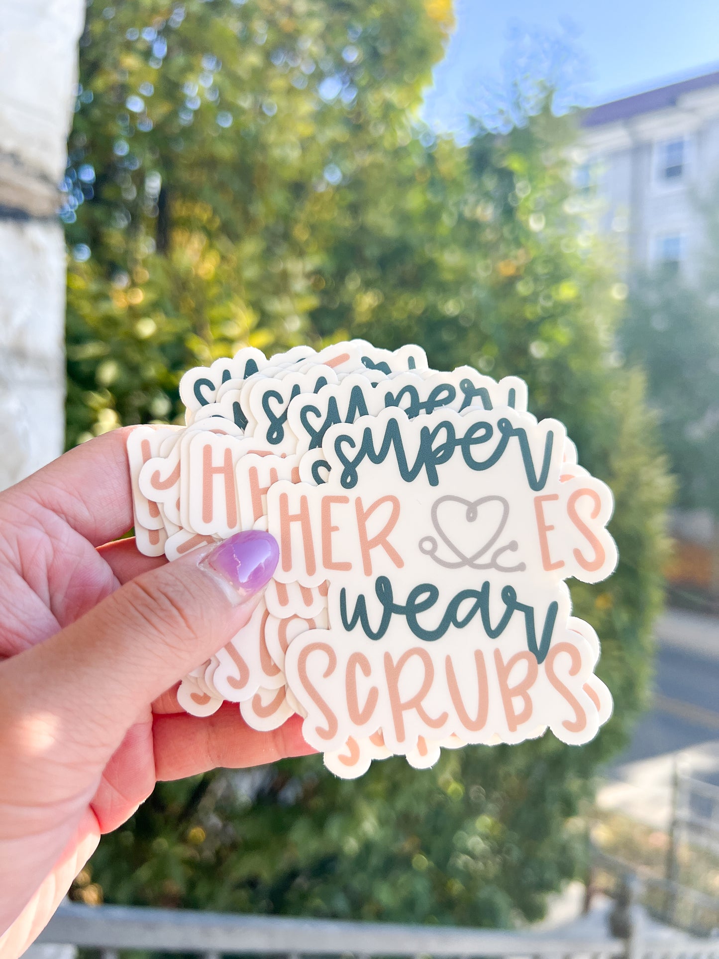 Super Heros Wear Scrubs Sticker