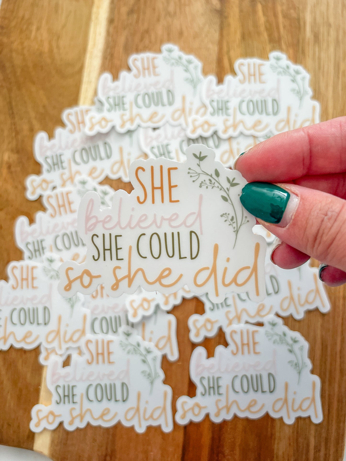 She Believed She Could So She Did Sticker