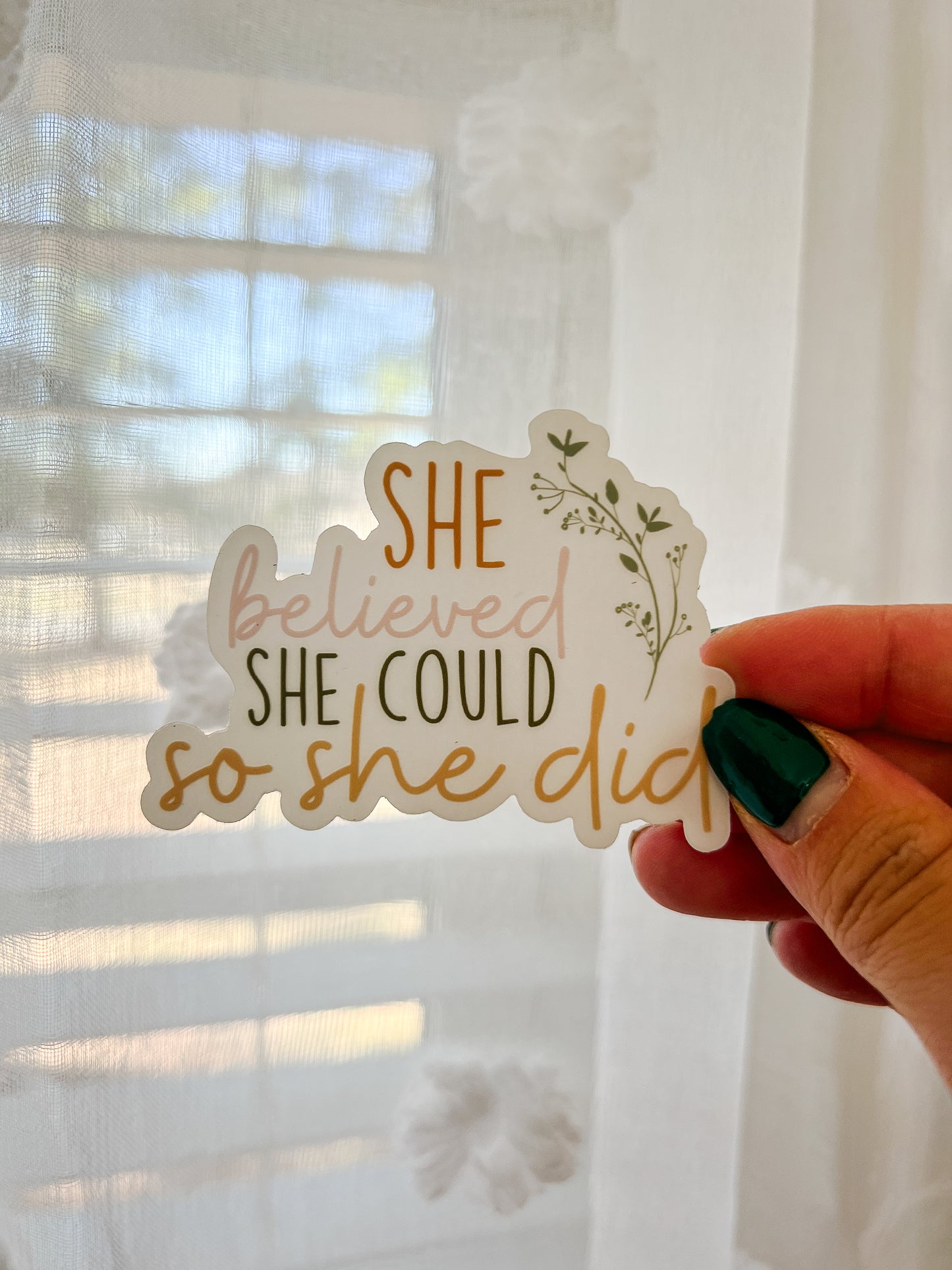 She Believed She Could So She Did Sticker