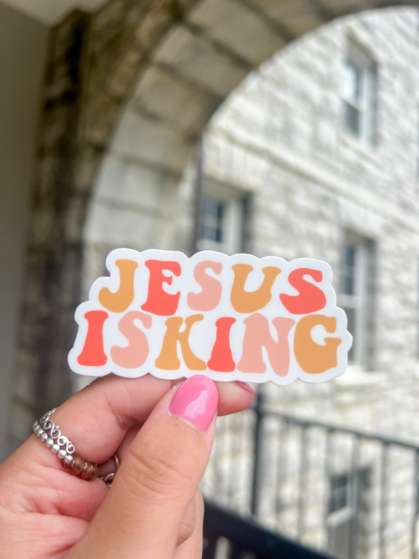 Jesus Is King Sticker