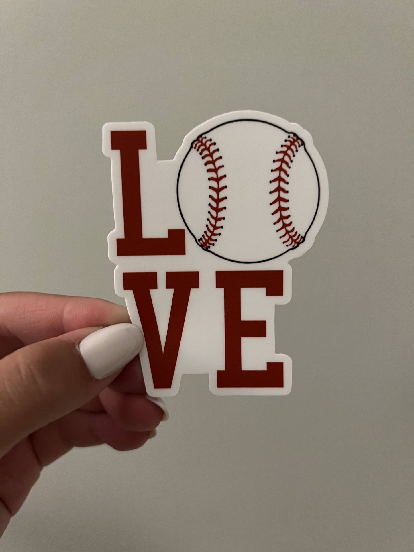 Baseball LOVE Sticker