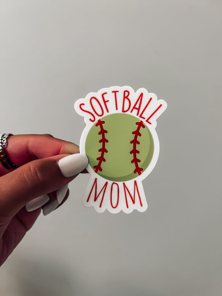 Softball Mom Ball Sticker