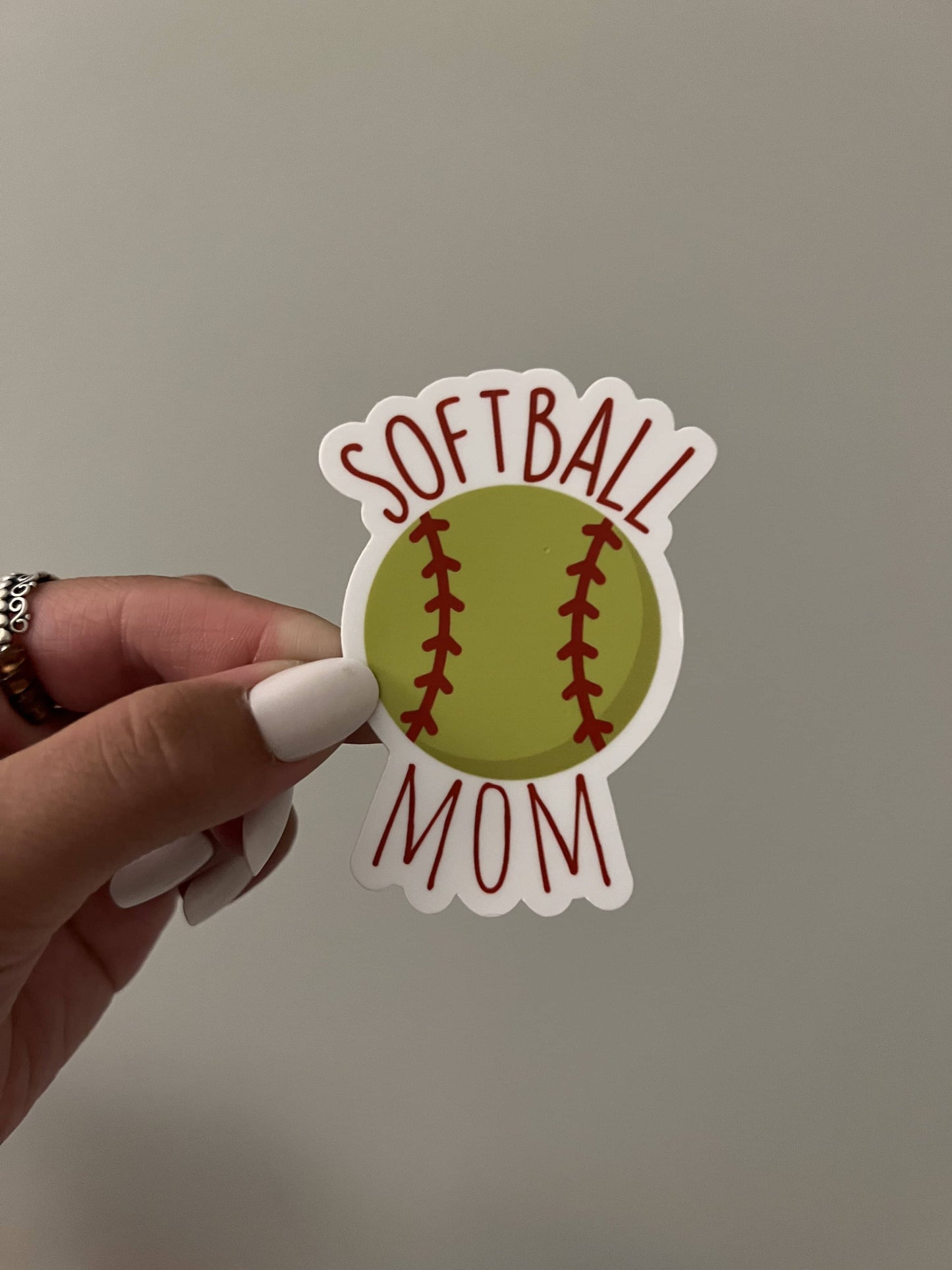 Softball Mom Ball Sticker