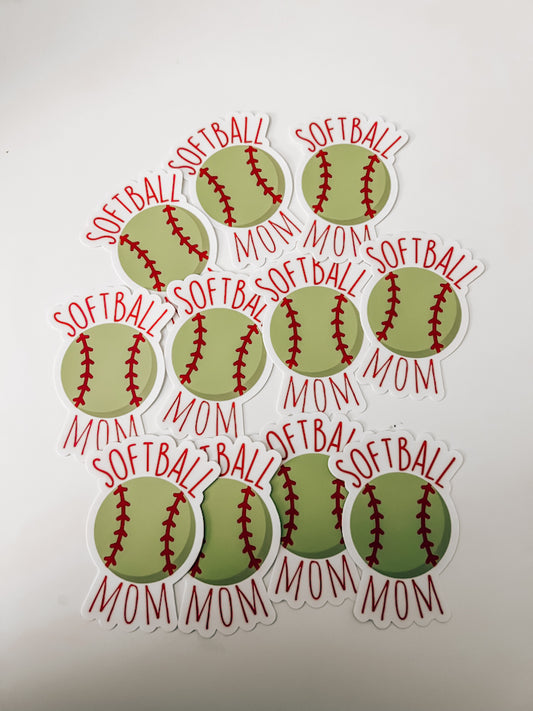 Softball Mom Ball Sticker