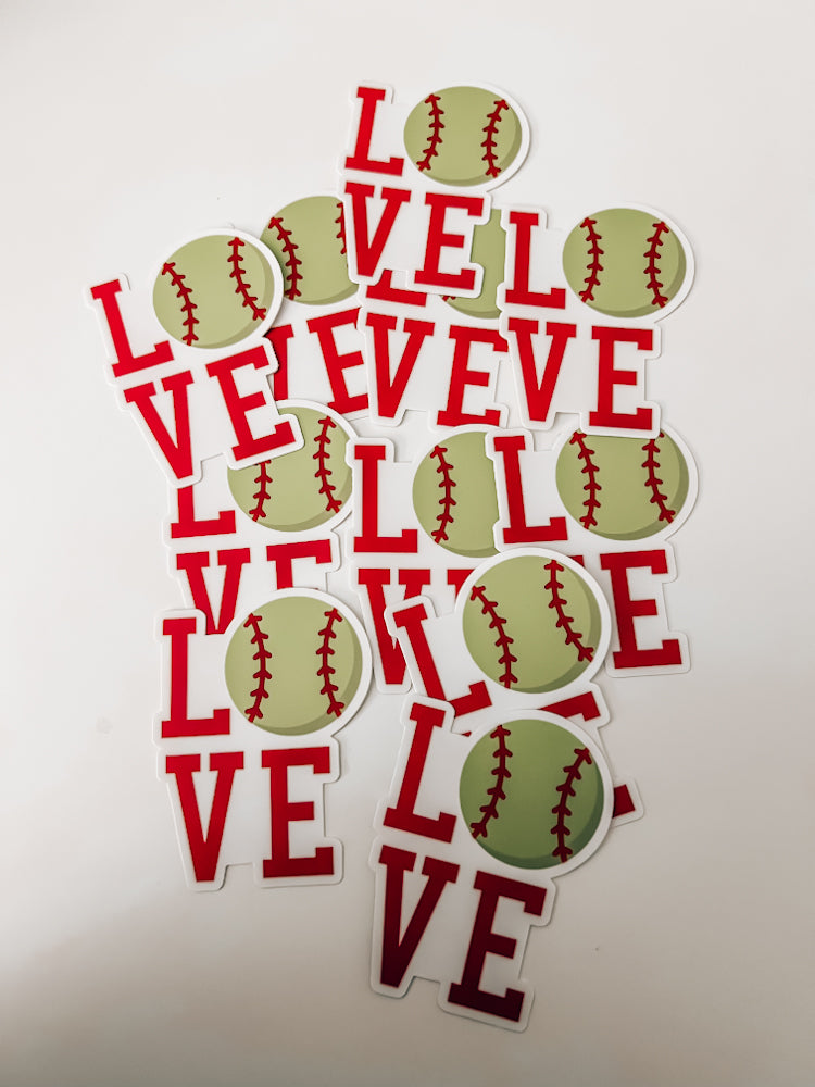 Softball LOVE Sticker