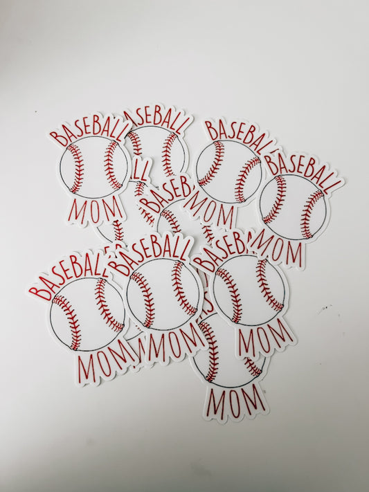 Baseball Ball Mom Sticker