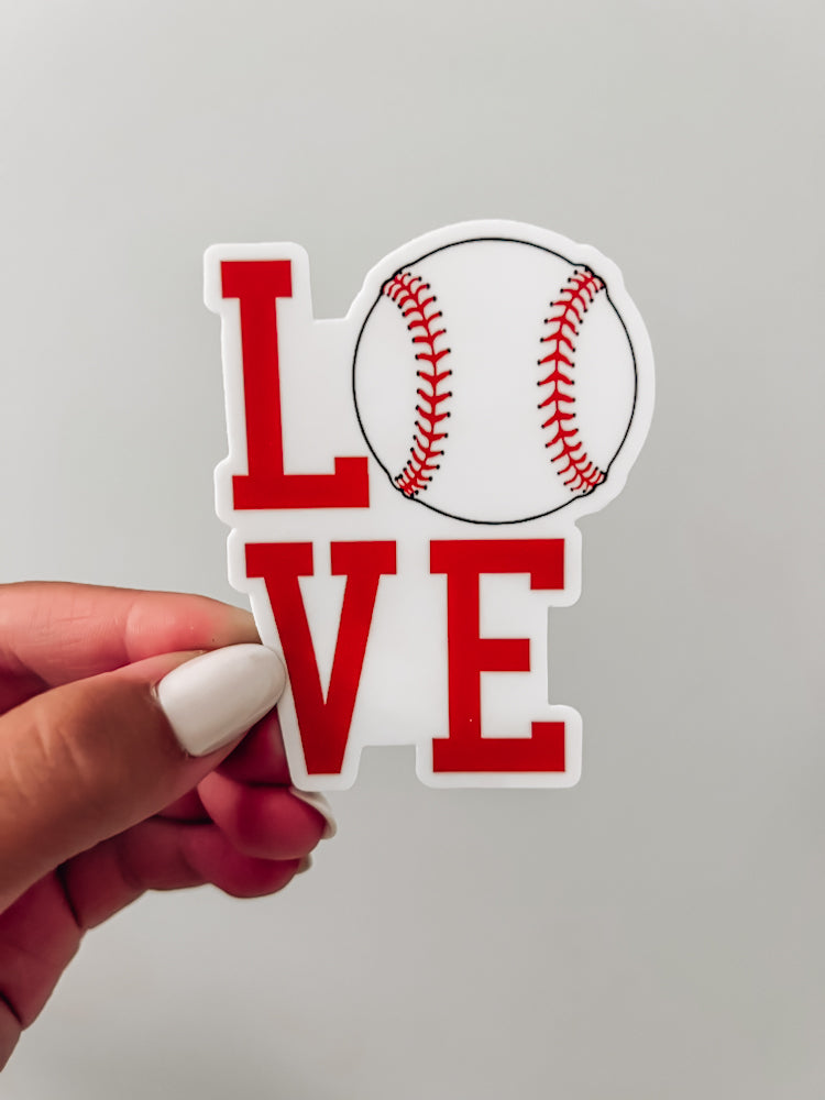 Baseball LOVE Sticker