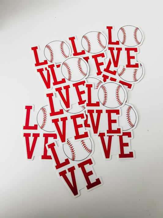 Baseball LOVE Sticker