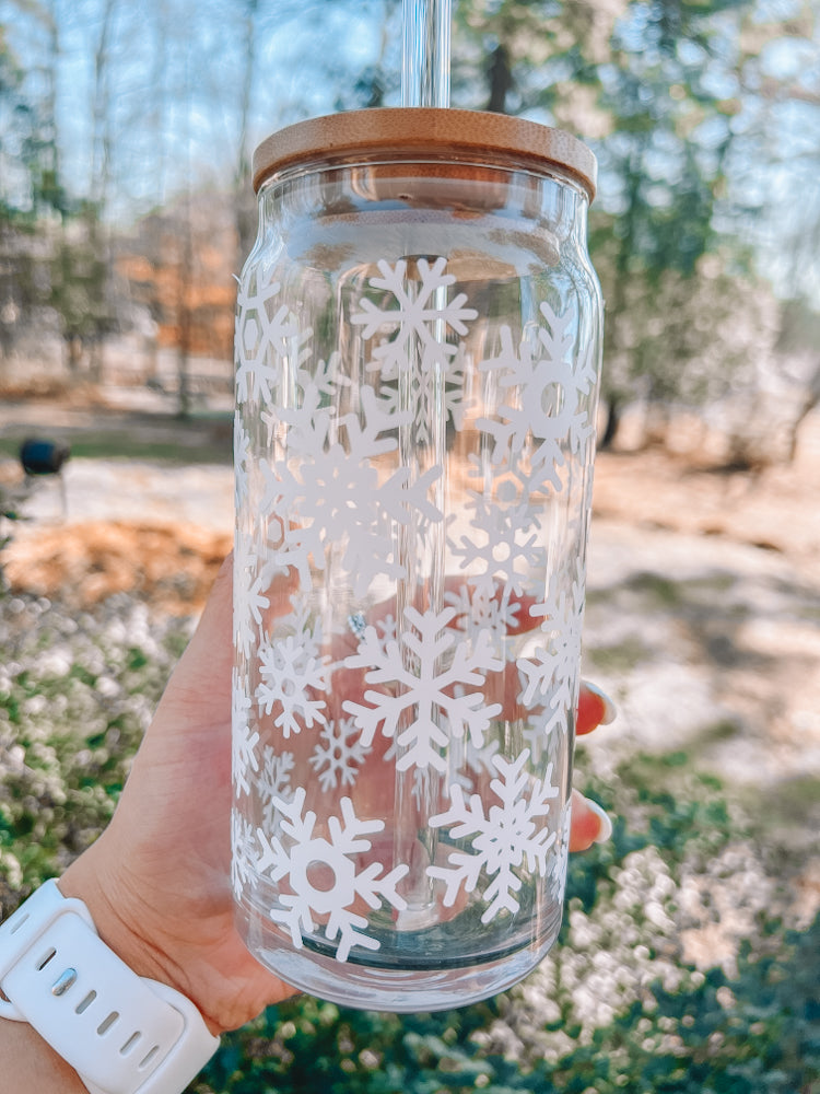 Snowflake Beer Can Glass